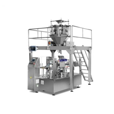 Automatic rotary packaging machine for pre-made bag (doy bag, stand up pouch)